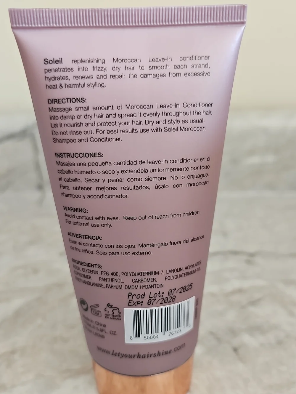 Soleil HydroLine Leave-In Conditioner Brand New -  Paraben-Free - Exp 7/2028